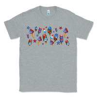Heather Grey usa ice cream and popsicles Classic Tee - AdoDesignShop