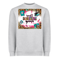 Heather Grey small business mama Heavyweight Sweatshirt - Zillion Design Studio