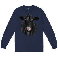 Navy black angus Long Sleeve Tee - JahusDesignShop