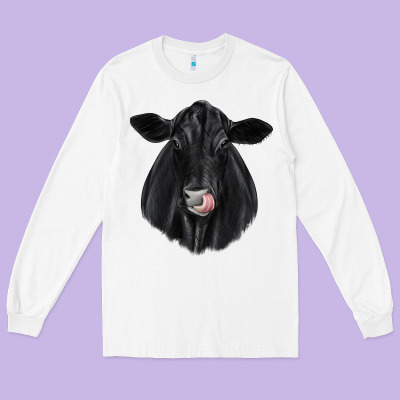 Black Angus Long Sleeve Tee Designed By Jahusdesignshop
