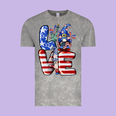 Love 4th Of July With Gnomes 4th Of July Vintage Tee Designed By Cowgirlartshop