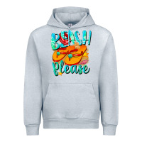 Heather Grey Beach please Urban Hoodie - NancyCooperArtShop
