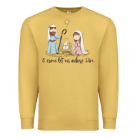 Antique Gold o come let us adore him Premium Sweatshirt - MaliasSmallBusiness