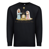 Black o come let us adore him Premium Sweatshirt - MaliasSmallBusiness