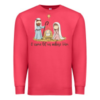 Cardinal o come let us adore him Premium Sweatshirt - MaliasSmallBusiness