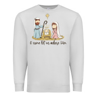 Dove Grey o come let us adore him Premium Sweatshirt - MaliasSmallBusiness