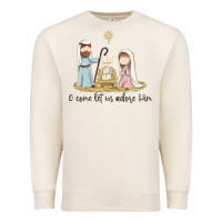 Sandshell o come let us adore him Premium Sweatshirt - MaliasSmallBusiness