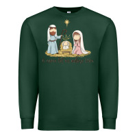 Sports Green o come let us adore him Premium Sweatshirt - MaliasSmallBusiness