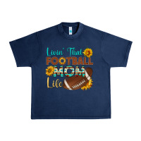 Navy livin' that football mom life Urban Heavy Tee - HRA Design Shop