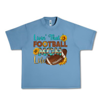 Pebble Blue livin' that football mom life Urban Heavy Tee - HRA Design Shop