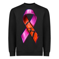 Black Breast Cancer Ribbon Basketball Heavyweight Sweatshirt - texasbilliewilder