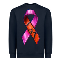 Navy Breast Cancer Ribbon Basketball Heavyweight Sweatshirt - texasbilliewilder
