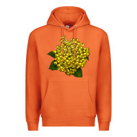 Carrot Oregon Grape Flower Illustrations Premium Hoodie - LillyAllenDesigns
