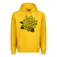 Lemon Oregon Grape Flower Illustrations Premium Hoodie - LillyAllenDesigns
