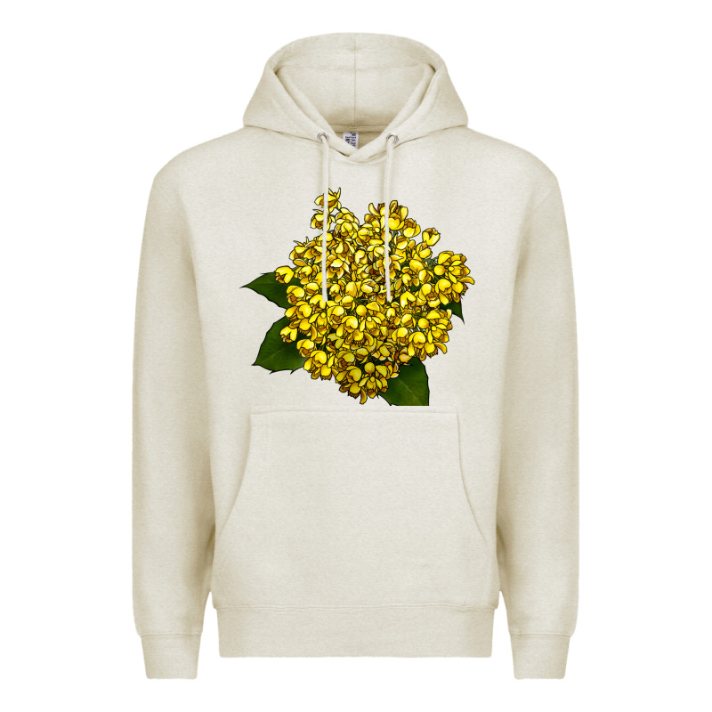 Oregon Grape Flower Illustrations Premium Hoodie by LillyAllenDesigns | Teevron