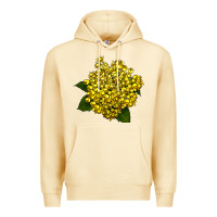 Pina Colada Oregon Grape Flower Illustrations Premium Hoodie - LillyAllenDesigns