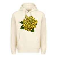 Sandshell Oregon Grape Flower Illustrations Premium Hoodie - LillyAllenDesigns