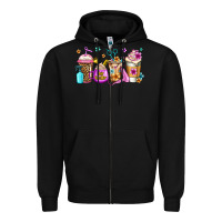 Black hair hustler coffee Zipper Hoodie - Jasminsmagicworld