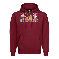 Burgundy hair hustler coffee Zipper Hoodie - Jasminsmagicworld