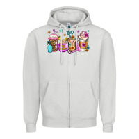 Dove Grey hair hustler coffee Zipper Hoodie - Jasminsmagicworld
