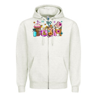 Oatmeal Heather hair hustler coffee Zipper Hoodie - Jasminsmagicworld
