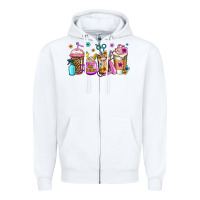 White hair hustler coffee Zipper Hoodie - Jasminsmagicworld