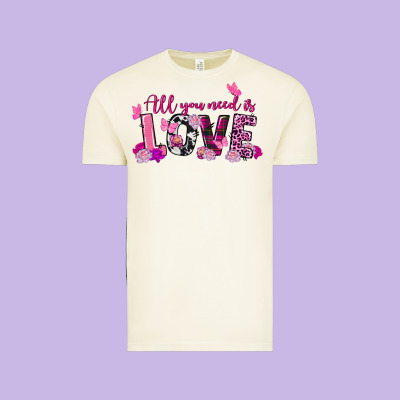 All You Need Is Love Valentine's Day Vintage Tee Designed By Fadigitalartstudio