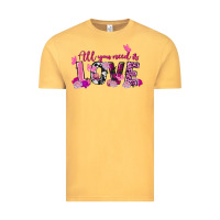 Vintage Mustard all you need is love valentine's day Vintage Tee - FaDigitalArtStudio