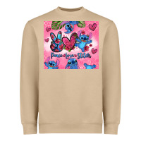 Mushroom peace love stitch Heavyweight Sweatshirt - Zillion Design Studio