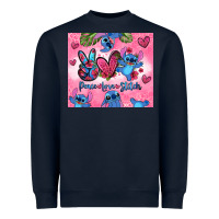 Navy peace love stitch Heavyweight Sweatshirt - Zillion Design Studio