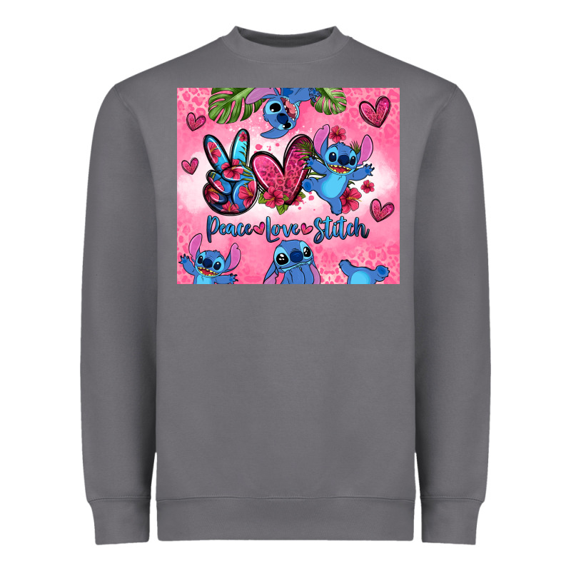 Peace Love Stitch Heavyweight Sweatshirt by Zillion Design Studio | Teevron