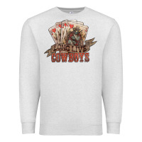 Oatmeal Heather long live cowboys cards Premium Sweatshirt - NancyCooperArtShop