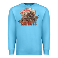 Ocean Blue long live cowboys cards Premium Sweatshirt - NancyCooperArtShop