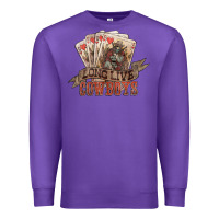 Purple long live cowboys cards Premium Sweatshirt - NancyCooperArtShop