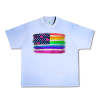 Grape Ice american flag and lgbt flag  background Urban Heavy Tee - HRA Design Shop