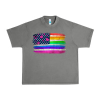 Tornado american flag and lgbt flag  background Urban Heavy Tee - HRA Design Shop