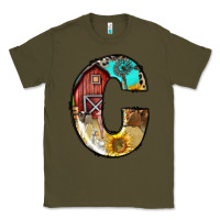 Army Green farm life alphabet lowercase letters c Classic Tee - BundleAndBundleShop