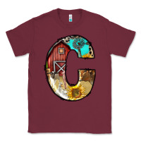 Burgundy farm life alphabet lowercase letters c Classic Tee - BundleAndBundleShop