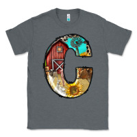 Charcoal Heather farm life alphabet lowercase letters c Classic Tee - BundleAndBundleShop