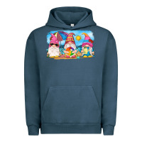 Pigment Midnight Navy summer gnomes Urban Hoodie - NancyCooperArtShop