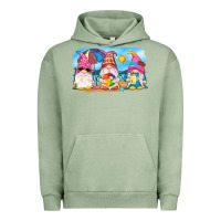 Pigment Oil Green summer gnomes Urban Hoodie - NancyCooperArtShop