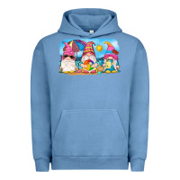 Pigment Pebble Blue summer gnomes Urban Hoodie - NancyCooperArtShop