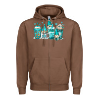 Chestnut winter christmas gnomes coffee cups Zipper Hoodie - Jasminsmagicworld