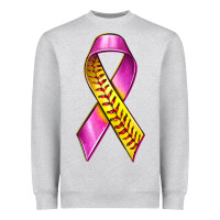 Breast Cancer Ribbon Softball Heavyweight Sweatshirt | Teevron
