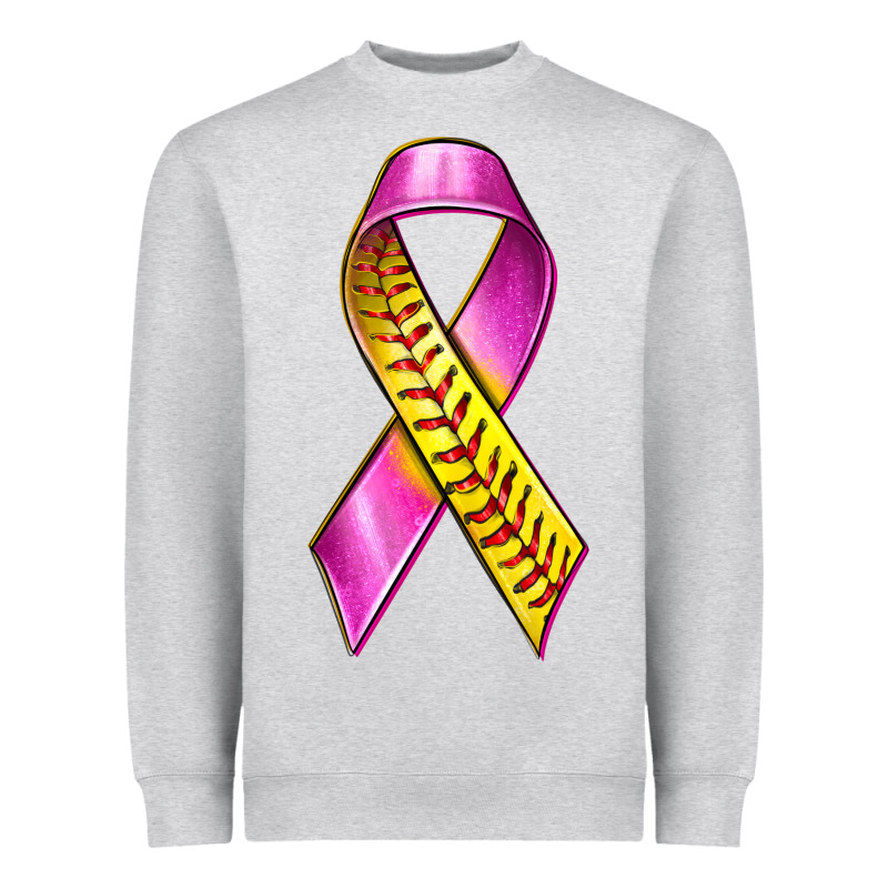 Breast Cancer Ribbon Softball Heavyweight Sweatshirt by texasbilliewilder | Teevron