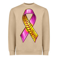 Mushroom Breast Cancer Ribbon Softball Heavyweight Sweatshirt - texasbilliewilder
