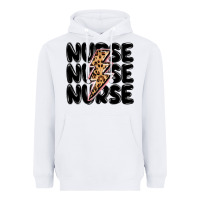 White nurse lightning bolt Heavyweight Hoodie - MaliasSmallBusiness