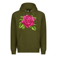 Army Green Perfume Delight Rose Premium Hoodie - LillyAllenDesigns