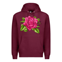 Burgundy Perfume Delight Rose Premium Hoodie - LillyAllenDesigns