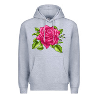 Heather Grey Perfume Delight Rose Premium Hoodie - LillyAllenDesigns